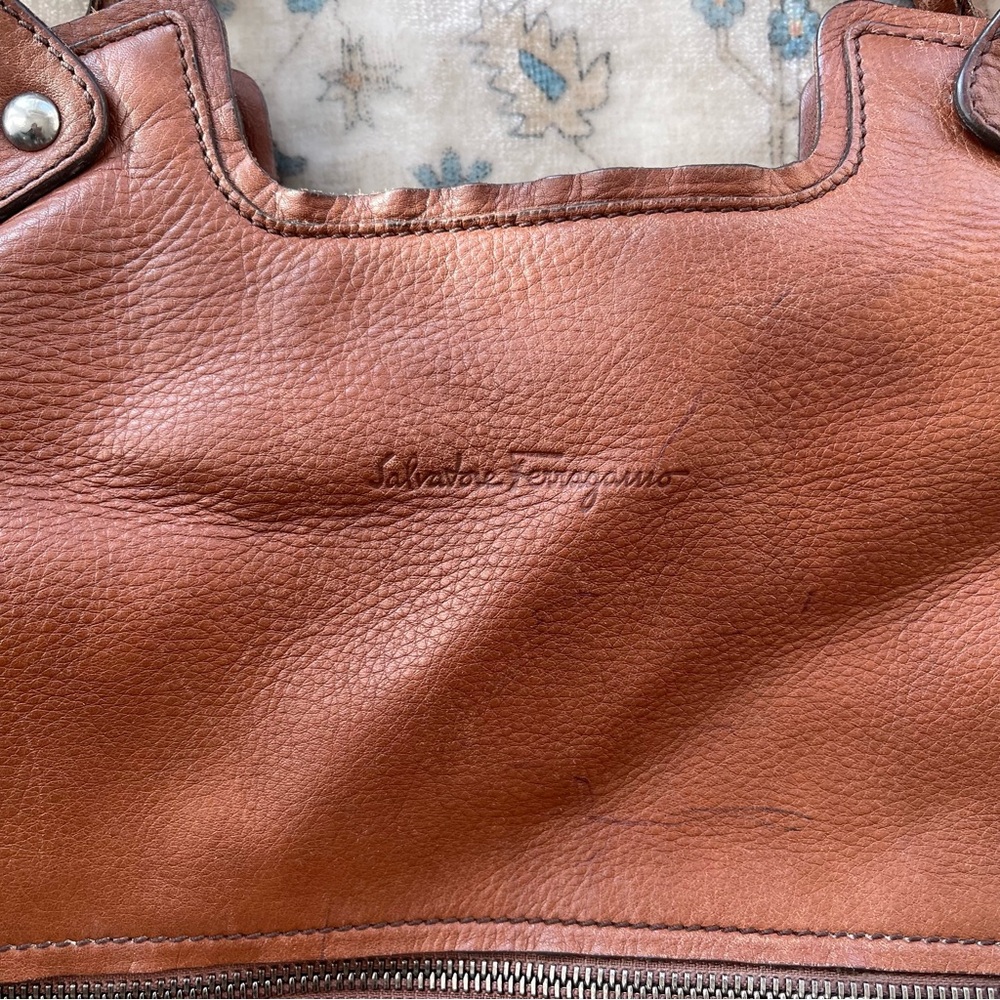 Salvatore Ferragamo Chestnut Brown Leather Hobo with Tassel - Picture 3 of 16